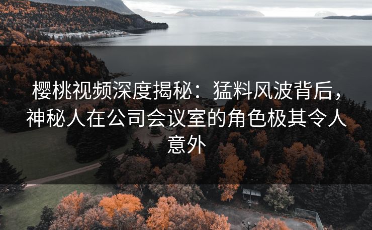 樱桃视频深度揭秘：猛料风波背后，神秘人在公司会议室的角色极其令人意外