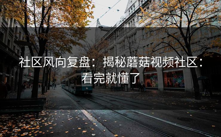 社区风向复盘：揭秘蘑菇视频社区：看完就懂了